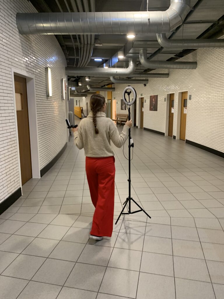 social media girl in the wild